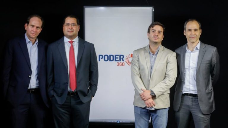Посещение Poder360: Маурисио Безерра, Виктор Руфино, Родриго Вилар и Родриго Перейра