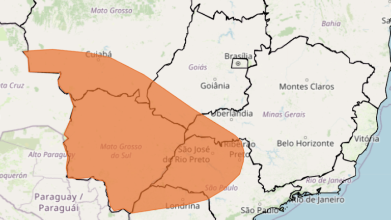 Mapa do Brasil com sinalização