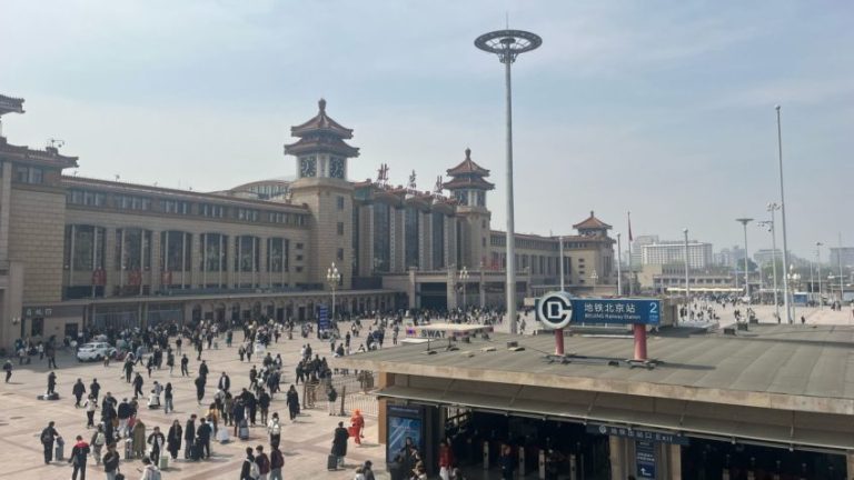 estação de trem de Pequim, na China