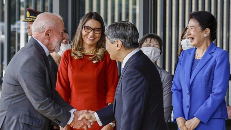 Lula, Janja, imperador do Japão, Naruhito, e a imperatriz, Masako