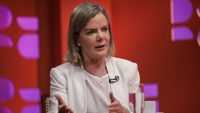 A presidente do PT, Gleisi Hoffmann