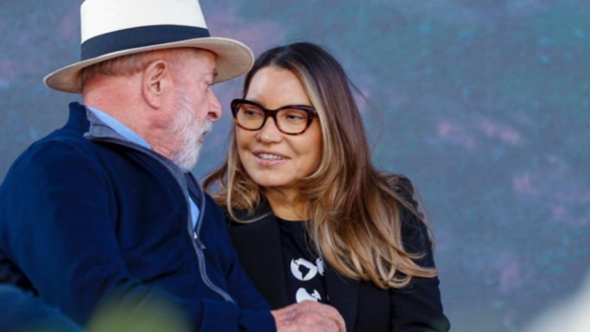 Na imagem acima, a foto postada por Janja em seu perfil no Instagram