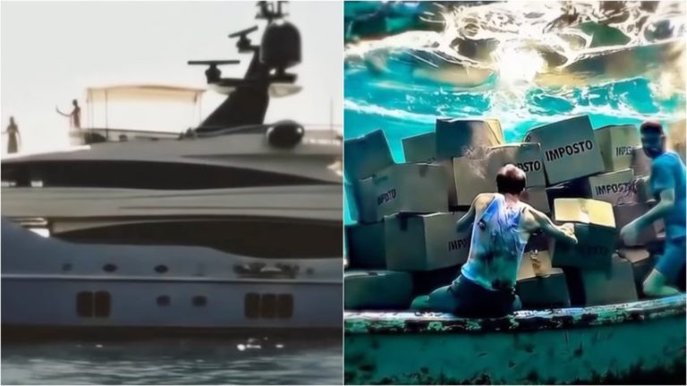 Vídeo do PT mostra ricos andando em iate e pobres afundando com "cargas" de impostos