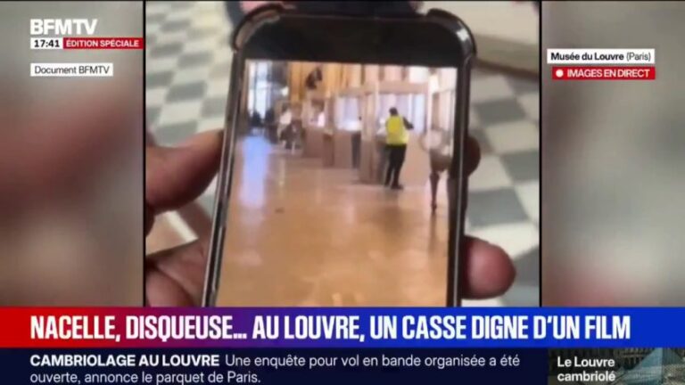 Видео показывает вора из Лувра в действии; смотреть