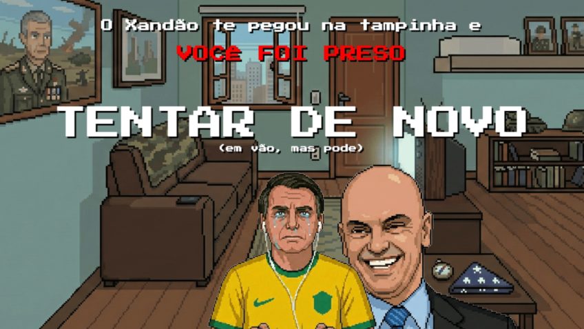 Игра высмеивает Болсонару за попытку сломать браслет на лодыжке