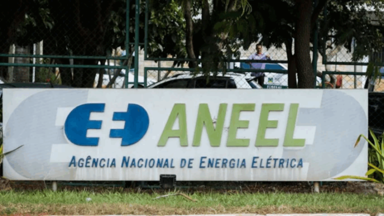 na imagem, fachada a Aneel (Agência Nacional de Energia Elétrica)