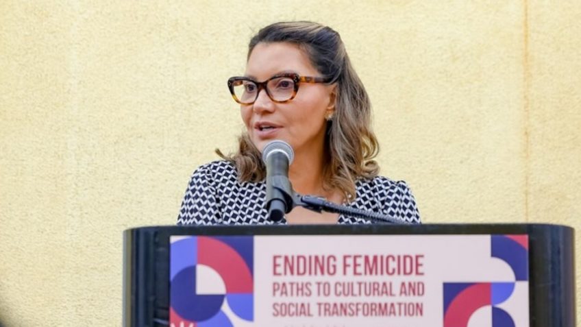 A primeira-dama, Janja Lula da Silva, discursou na 4ª feira (11.mar.2026) na CSW70, na sede da ONU, em Nova York