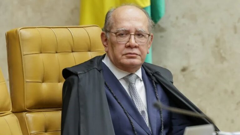 O ministro Gilmar Mendes em sessão plenária do STF na 5ª feira (23.abr.2026)